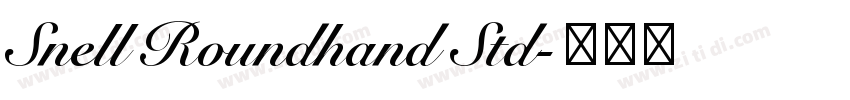Snell Roundhand Std字体转换